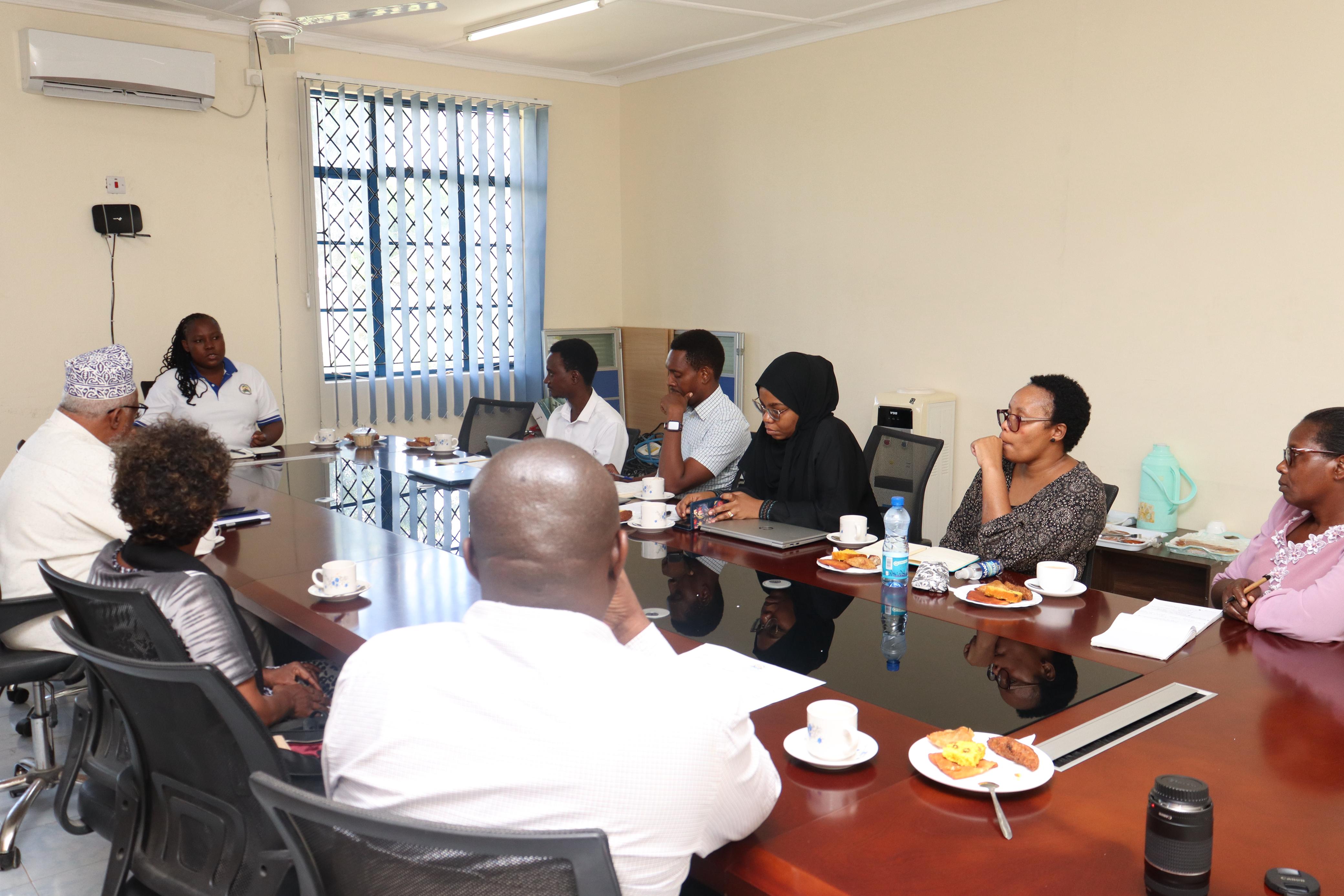 Meeting with the CECM in charge of Water & Environment, Mombasa County at their office in Mikindani.