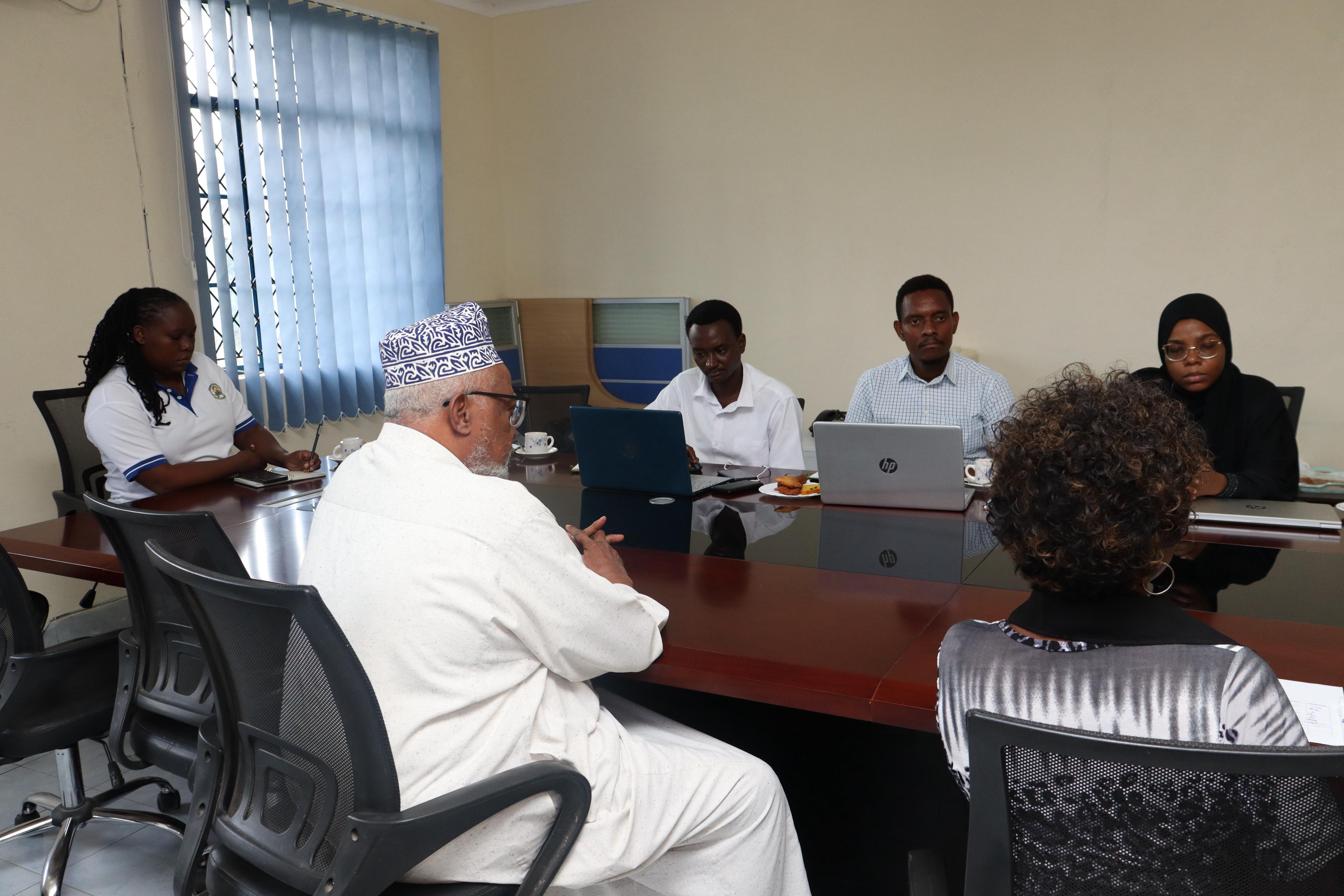 Meeting with the CECM in charge of Water & Environment, Mombasa County at their office in Mikindani.